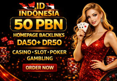 I wil 50. id Indonesia google no one high dr homepage permanent slot,  poker sites backlinks