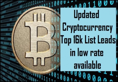 16k cryptocurrency leads with name,  country and email