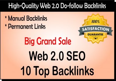 You Will Get 10 High Quality Web 2.0 Backlinks