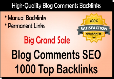 I Will Provide 1000 SEO Blog Comment Backlinks Low Spam Fast Index