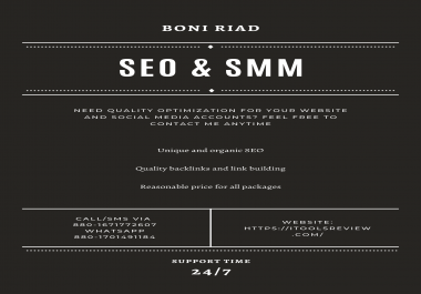 I'll Provide Quality SEO & SMM to grow your business