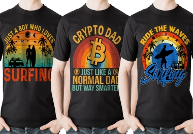 I will design custom typography bulk t shirt and merchandise designs