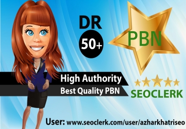 10 high quality white hat dofollow DR 40 to 50plus PBNs SEO backlinks
