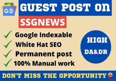 Premium do-follow guest post on DA 65 Google indexable site
