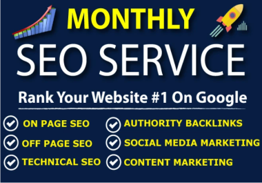 I Will Do Monthly SEO Service for Top Google Ranking and Traffic