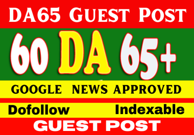 Guest Posts on DA65+ Google News Approved Website