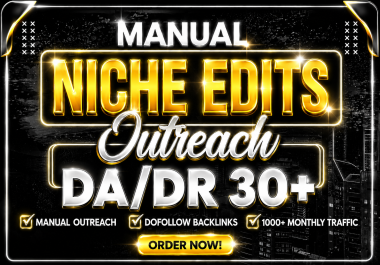 50 Niche Edits or Link Insert on DA50 Website outreach SEO link building service
