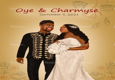 I will design invitation card for weddings,  parties, any event