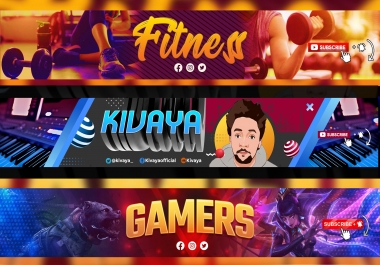 I will design a social media or youtube banner