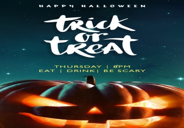 I can creat design pamphlet and poster party Halloween