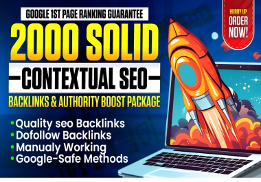 2000 Powerful Contextual SEO Backlinks - Authority Boost Package