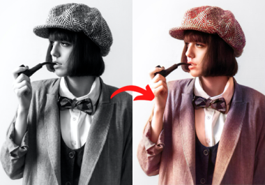 Black & White photos turn into colour photos