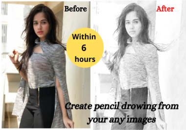 I will create pencil sketch any images