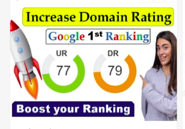 I will increase domain rating ahrefs DR domain authority moz da,  tf