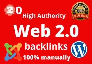 I will do 20 manually web 2.0 backlinks