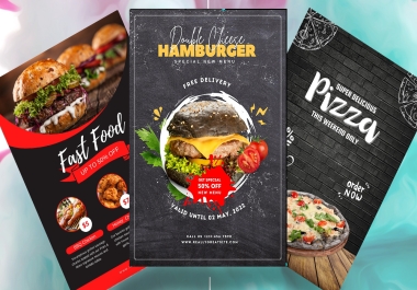 I will make modern restaurant flyer and food flyer design