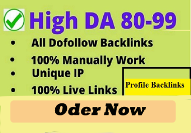 I will do 25 High-Quality Profile Backlinks with Positions From 50 to 90 DA