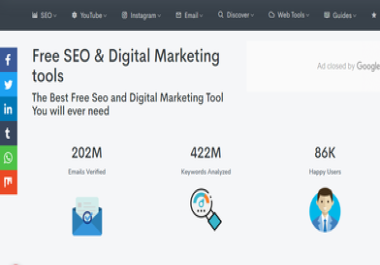 SEO Tool - High CPC words,  Web Tools,  You tube Keywords,  Instagram Hashtags,  Email Validation ETC.