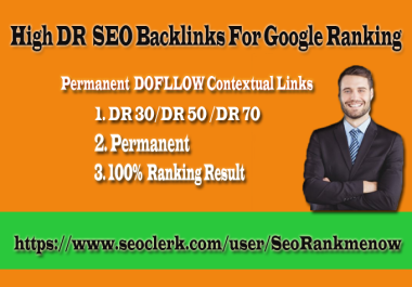 300 High Quality DA 50 TO 70 white hat Do follow Backlinks for off page seo