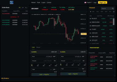 Crypto Exchange Web Application - Full Stack Development