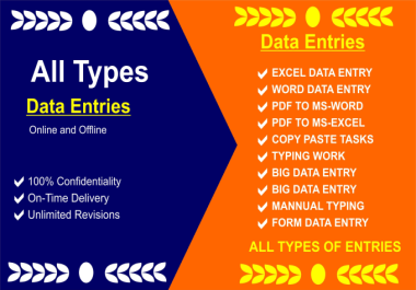 I Will Do Fast Data Entry Typing Work,  Convert PDF To Word Excel,  Retyping Job,  Typist