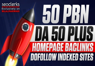 Manually 50 PBN posts UNIQUE DOMAIN DOFOLLOW HOMEPAGE BackIinks DA50 Plus