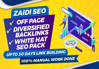 Create OFF PAGE SEO Campaign with White Hat High Diversified Backlinks