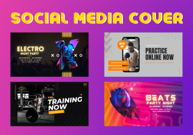 I will design covers,  banners,  post,  logos for social media. facebook,  twitter
