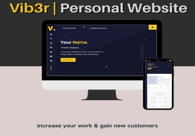Professional Personal Website Responsive Unique Template