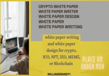 I will write and design 1000 words on Ico whitepaper,  blockchain,  Crypto white paper