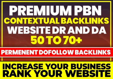 15 Premium HomePage PBN DR 50 to 70 Contextual Dofollow Backlinks