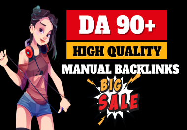 10+ High Authority DA 90+ manual backlinks