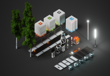 I will model unique 3d voxel art,  pixel art,  character asset design