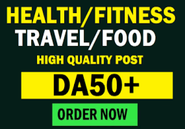 I will do food guest posts on da 50 blog with unlimited revisions