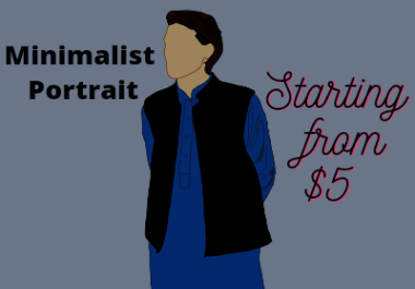 I will draw minimalist portrait of your photos