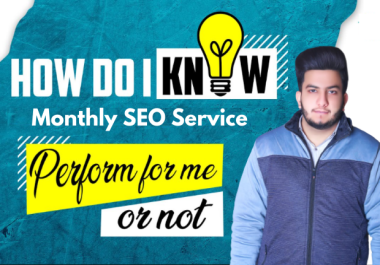I will deliver a complete monthly SEO package with high quality backlinks