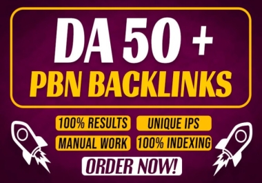 Create 50 PBN DA 50 to 75 Dofollow High QualityPermanent Homepage Backlinks