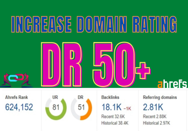 I will increase ahrefs domain rating ahrefs DR upto 50