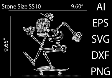 I will create an eye catching rhinestone design for you