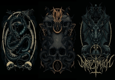 I will draw detailed and professional dark art