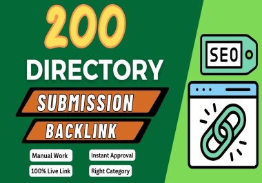 I will do 200 directory submission manually with fast approval