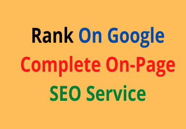 I will Provide On-page SEO service for Google Rank