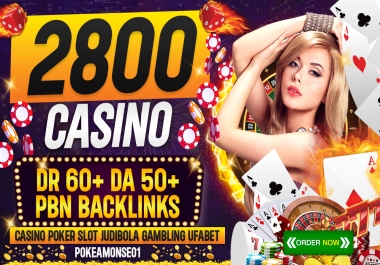 Rank Google Home Page 2800 PBN Backlinks Slot Online Casino Poker Sports Betting Thai Gambling Sites