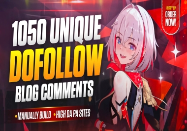 Special offer Manually Build 1050 comment Dofollow SEO Backlinks High DA PA TF CF Sites