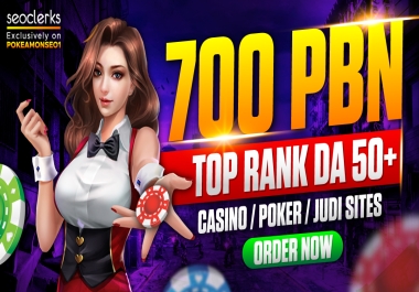 Premium 700 Casino PBN Backlinks DA 50+ Permeant Homepage Poker Slot Gambling Ufabet Website
