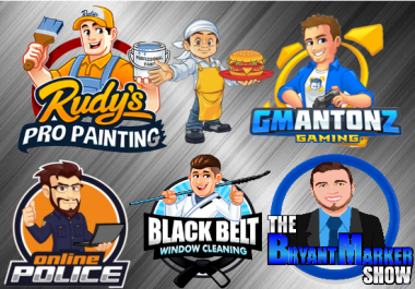 I will design cartoon or mascot logo of your self or picture