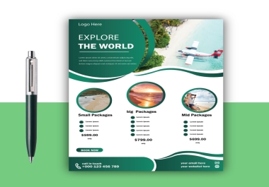 I will design professional flyer and poster,  web banner etc.