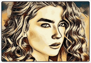 I will make alluring digital pop art portrait