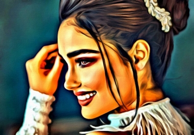 I will make alluring digital realistic portraits