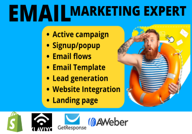 I will setup shopify and ecommerce email marketing flows in klaviyo